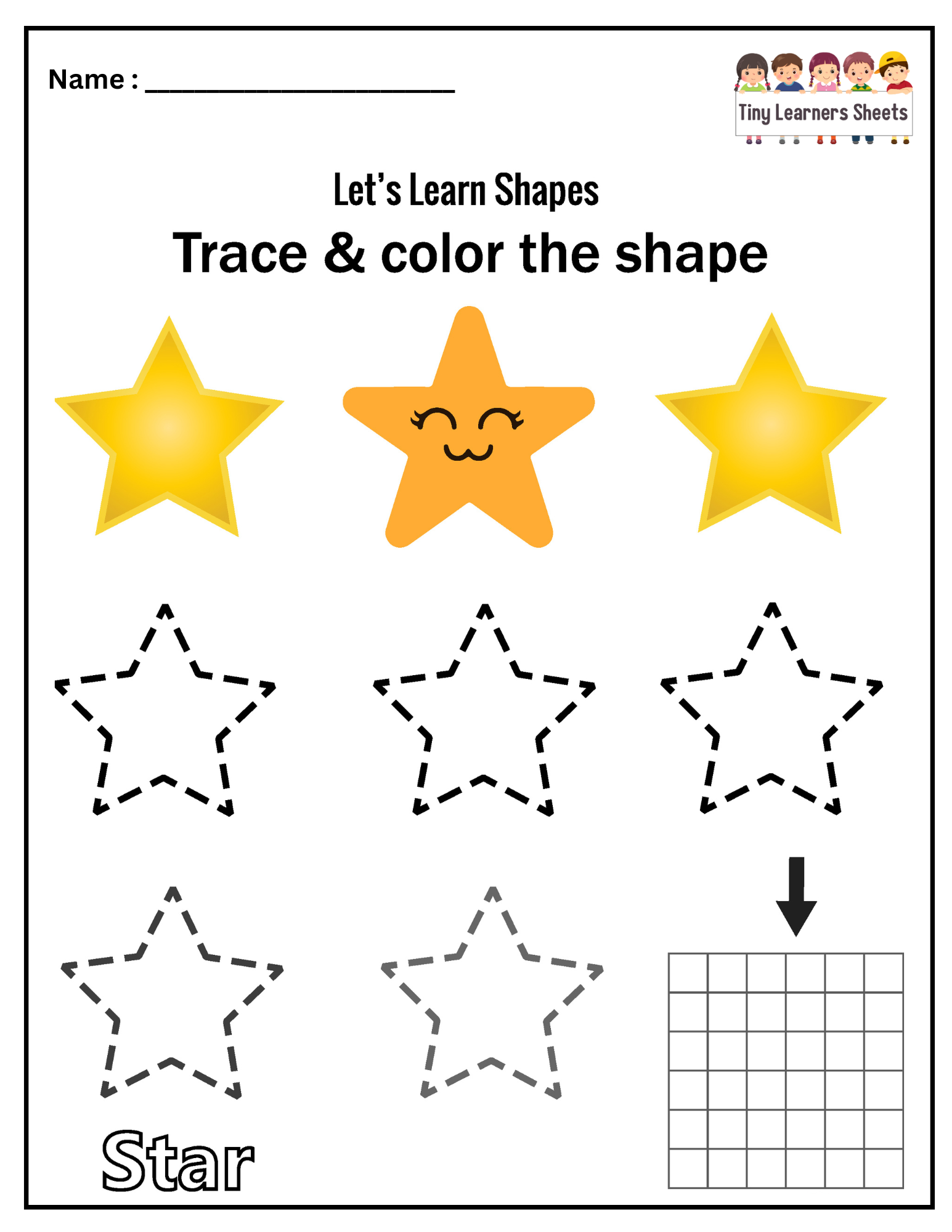 Star Shape Worksheet